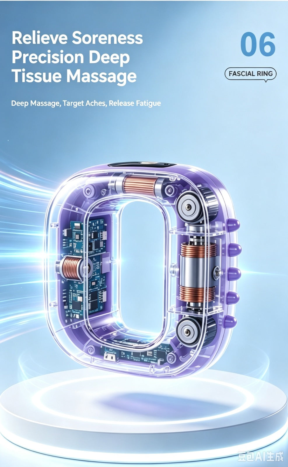 AddWin R10 Cordless Fascia Ring Massager
